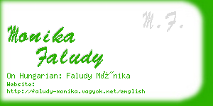 monika faludy business card